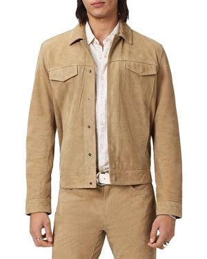 John Varvatos Adriel Suede Jacket - Brown