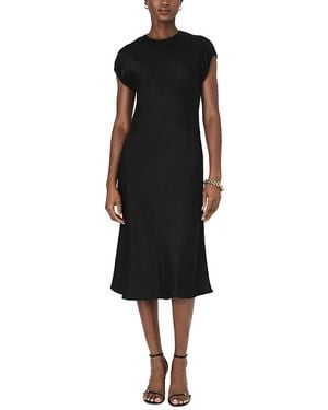 French Connection Ennis Satin Column Midi Dress - Black