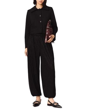 Maje Metallic Harem Pants - Black
