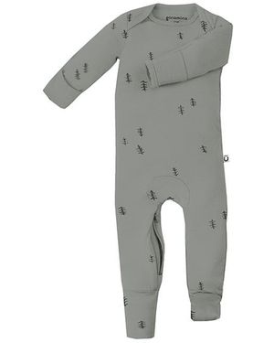 GUNAMUNA Romper Footie Convertible Pajama - Gray