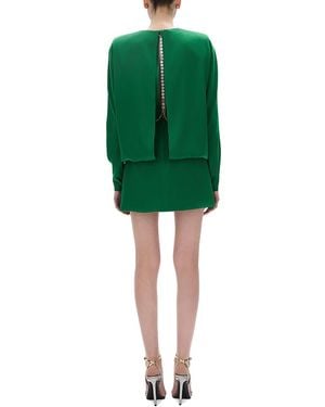Rachel Gilbert Florida Bloused Waist Mini Dress - Green