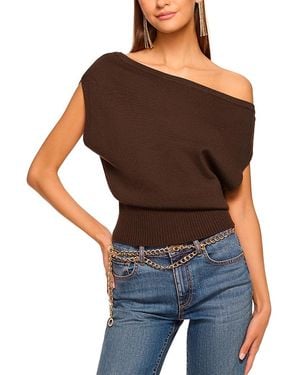 Ramy Brook Chet Wool Off Shoulder Sweater - Black