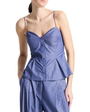 Saint Art Chaya Peplum Hem Top - Blue