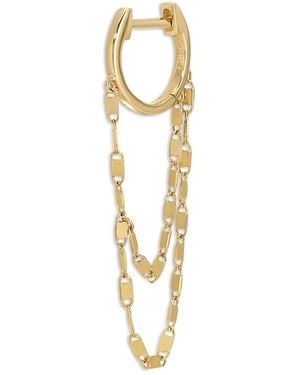 EF Collection 14K Multi Chain Huggie Hoop Earring - Metallic