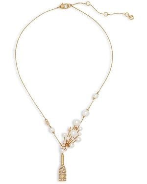 Kate Spade Cheers To That Statement Pendant Necklace, 15 - White