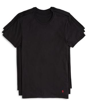 Polo Ralph Lauren Classic Fit Crewneck Undershirt, Pack Of 3 - Black