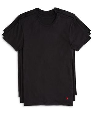 Polo Ralph Lauren Classic Fit Crewneck Undershirt, Pack Of 3 - Black
