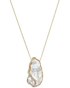Jorge Adeler 18K Sea Cultured Freshwater Pearl & Diamond Pendant Necklace, 20 - Metallic