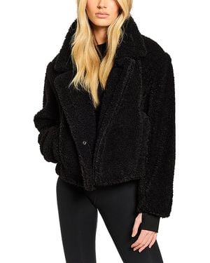 Sam. Rio Sherpa Fleece Bomber Jacket - Black
