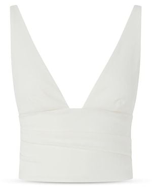 Pinko Rubye V Neck Sleeveless Top - White