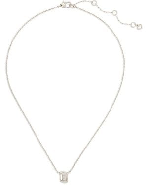 Kate Spade Molten Glass Solitaire Pendant Necklace, 16-19 - White