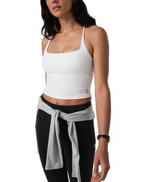Vuori Allthefeels Strappy Back Tank Top - White