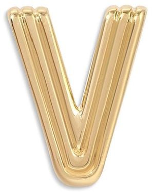 Adina Reyter 14K Groovy Initial Midi Bead - White