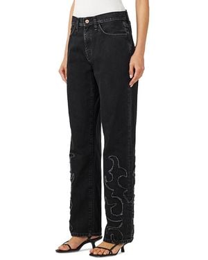 Triarchy Birkin Mid Rise Straight Jeans - Black
