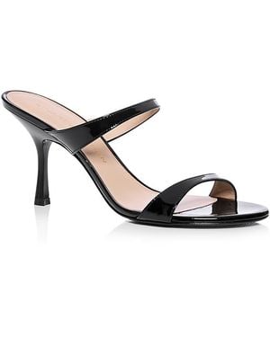 Stuart Weitzman Nudist 85 Slide Sandals - Metallic