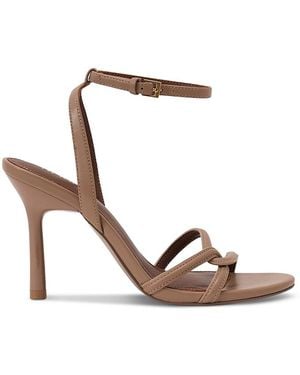 Reiss Annabelle Leather Stiletto Heel Sandals - Pink