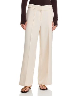 Tahari Leah Straight Leg Pants - Natural