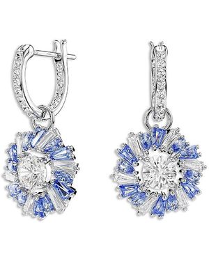 Swarovski Idyllia Huggie Hoop Drop Earrings - Blue