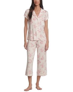 Eberjey Gisele Printed Short Sleeves Cropped Pj Set - Multicolor