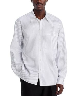 Helmut Lang Relaxed Fit Button Front Shirt - White