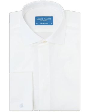 Robert Talbott Reynolds Hidden Placket Formal Contemporary Fit Shirt - White