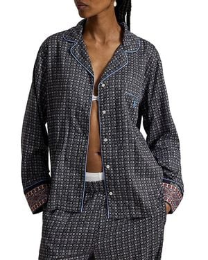 Polo Ralph Lauren Sleep Foulard Madison Long Pajama Set - Black