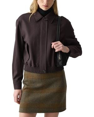 Theory Cropped Track Jacket - Black