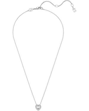 Swarovski Ariana Grande Heart Halo Pendant Necklace, 14.875-17.75 - White