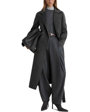 Reiss Marlowe Wool Blend Belted Coat - Black