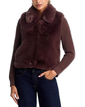 Aqua Faux Fur Cardigan - Purple