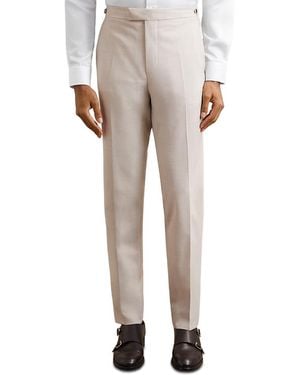 Reiss Belmont Textured Weave Slim Fit Suit Pants - Natural