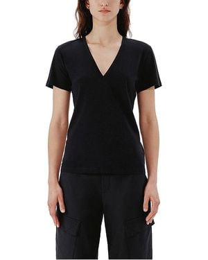 Another Tomorrow V-Neck Tee - Black