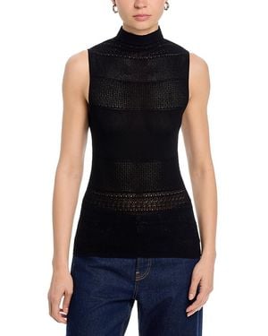 Rag & Bone Mira Mock Neck Tank Top - Black