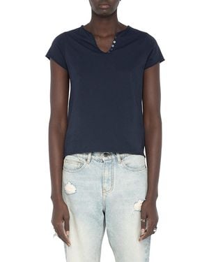 Zadig & Voltaire Henley Tee - Blue