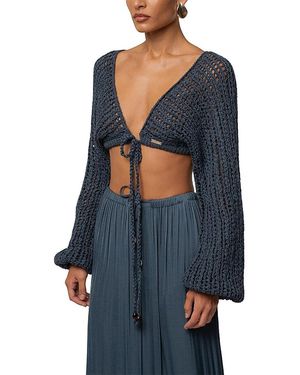 JLUXLABEL Deep Waters Crochet Top - Blue