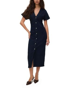 Vero Moda Vmsanni Denim Shirt Dress - Blue