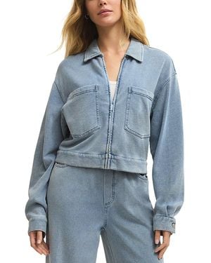 Z Supply Heritage Knit Denim Jacket - Blue