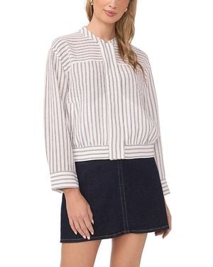 Vince Camuto Snap Front Bomber Jacket - White