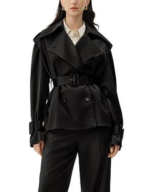 LILYSILK Serica Mid Length Trench Coat - Black