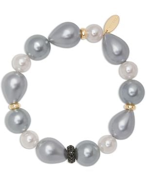 Ramy Brook Riya Pave Bead & Imitation Stretch Bracelet - Metallic