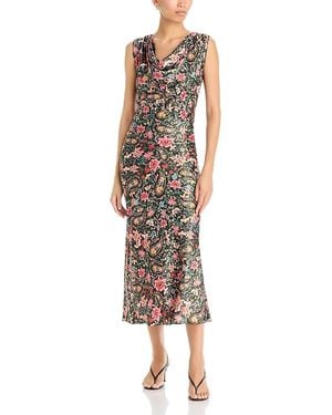 Johnny Was Lorenth Cowl Neck Midi Dress - Multicolor