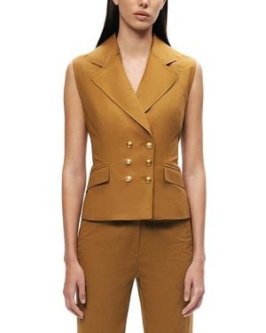 Nocturne Tailored Double-Breasted Vest - Natural