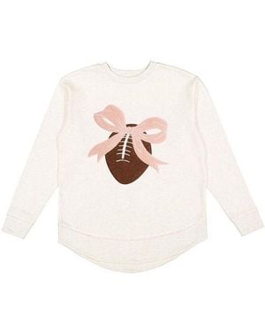 Sweet Wink Coquette Football Patch Sweatshirt - White