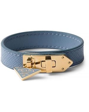 Prada Saffiano Leather Bracelet - Blue