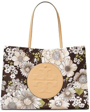 Tory Burch Ella Floral Print Tote Bag - Natural