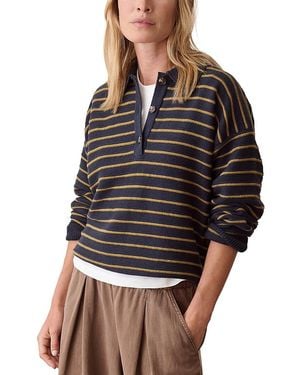 Marine Layer Valerie Cotton Polo Sweater - Black