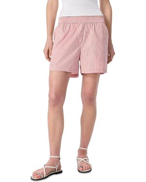 Rag & Bone Emma Stripe Poplin Shorts - Pink