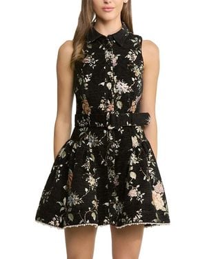 En Saison Jasmine Belted Sleeveless Mini Dress - Black