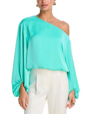 Ramy Brook Marley One Shoulder Top - Blue