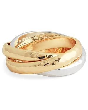 Anabel Aram Farrier 18K Plated & Sterling Triple Band Ring - White